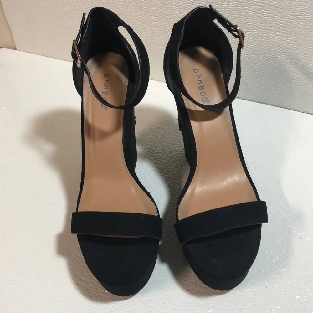 Bamboo black women’s‎ shoes Sz 9